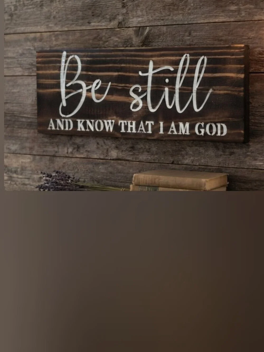 Be Still Rustic Wood Wall Sign